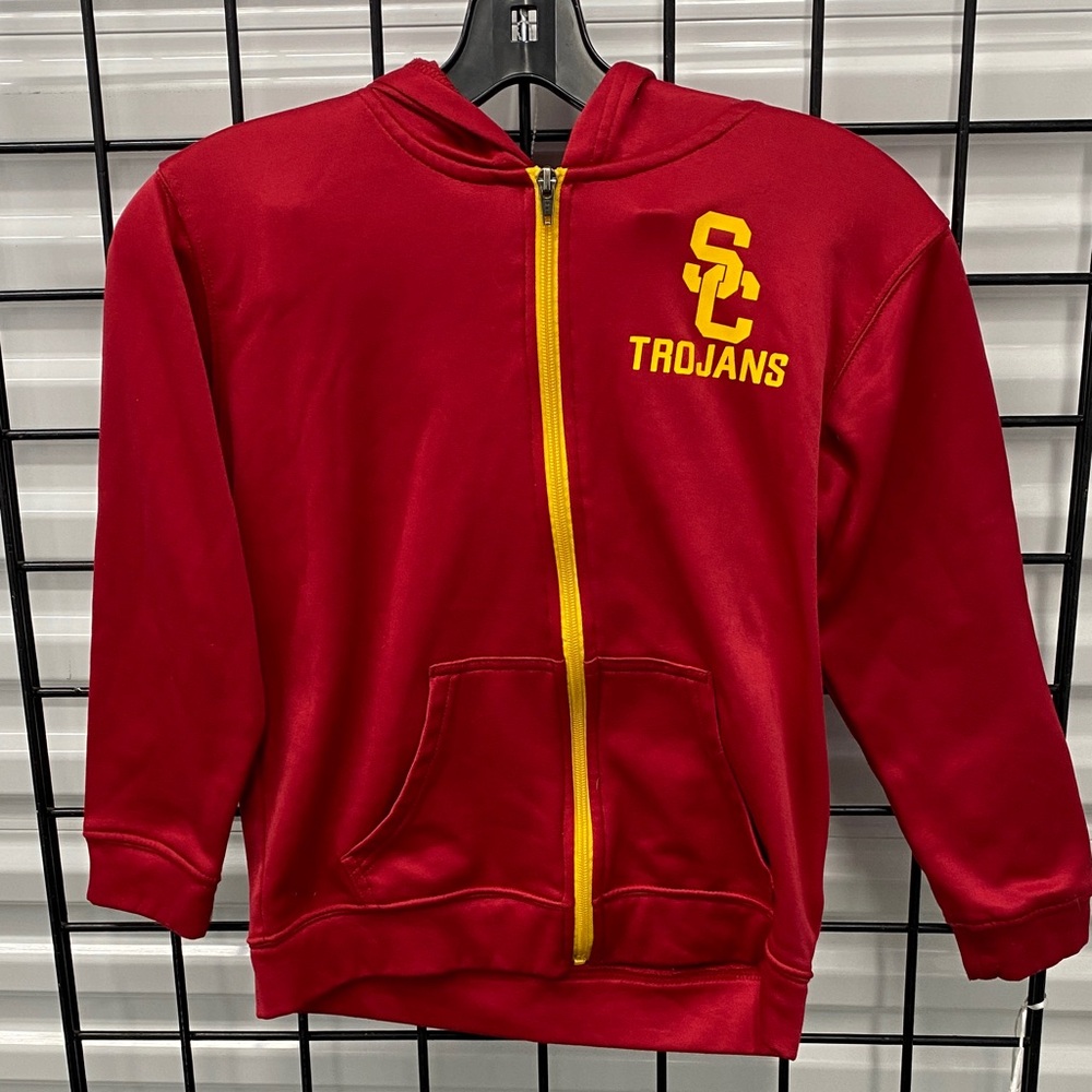 Rivalry Threads Red and Yellow SC Trojans Kids Hoodie